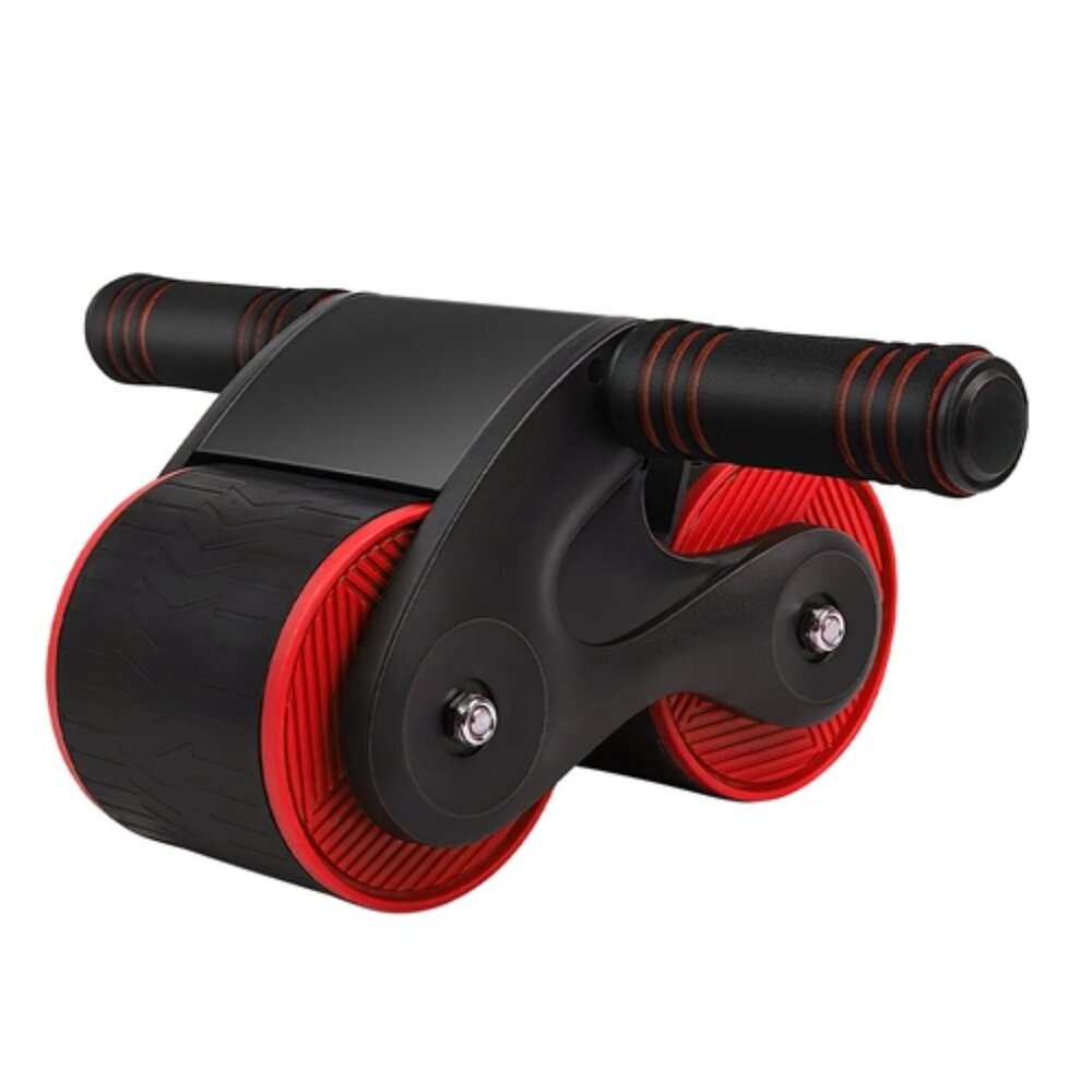 Automatic Rebound Ab Roller Wheel with Kneel Pad & Phone Holder Home Gym